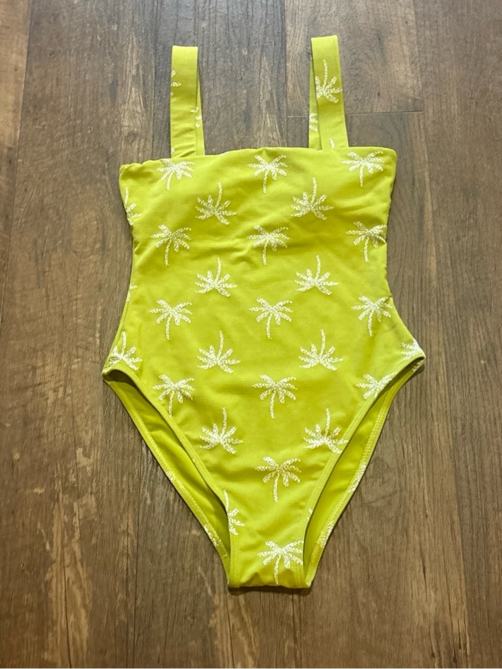 Green Palm-Print One-Piece Swimsuit